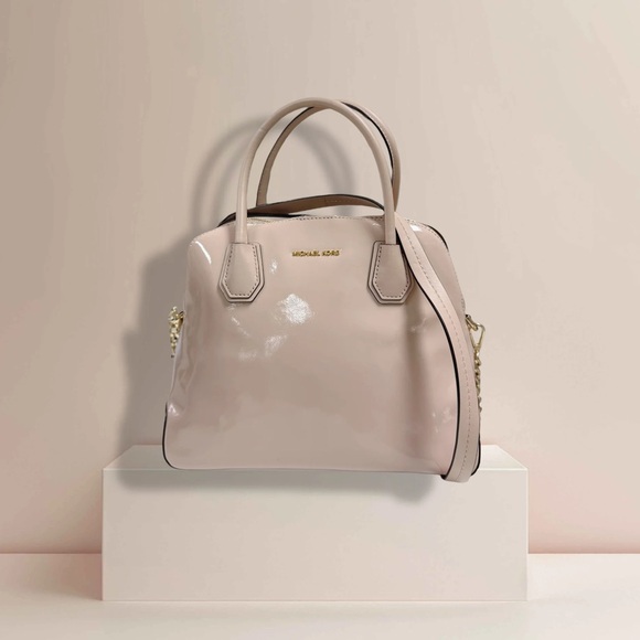 Michael Kors Handbags - Michael Kors Mercer Patent Large Dome Satchel